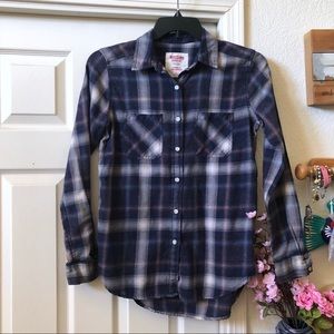 Mossimo Purple/Blue Oversize Flannel